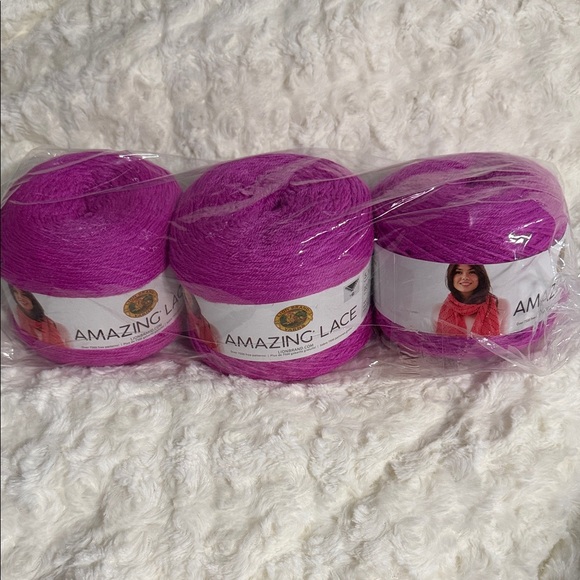 lion brand Other - Lion Brand Amazing Lace Yarn - Vibrant Pink